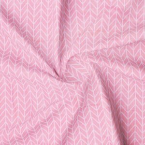 Single Glace Cotton Elastic Fitted Bedsheet With 1 Pillow Cover (Pink)