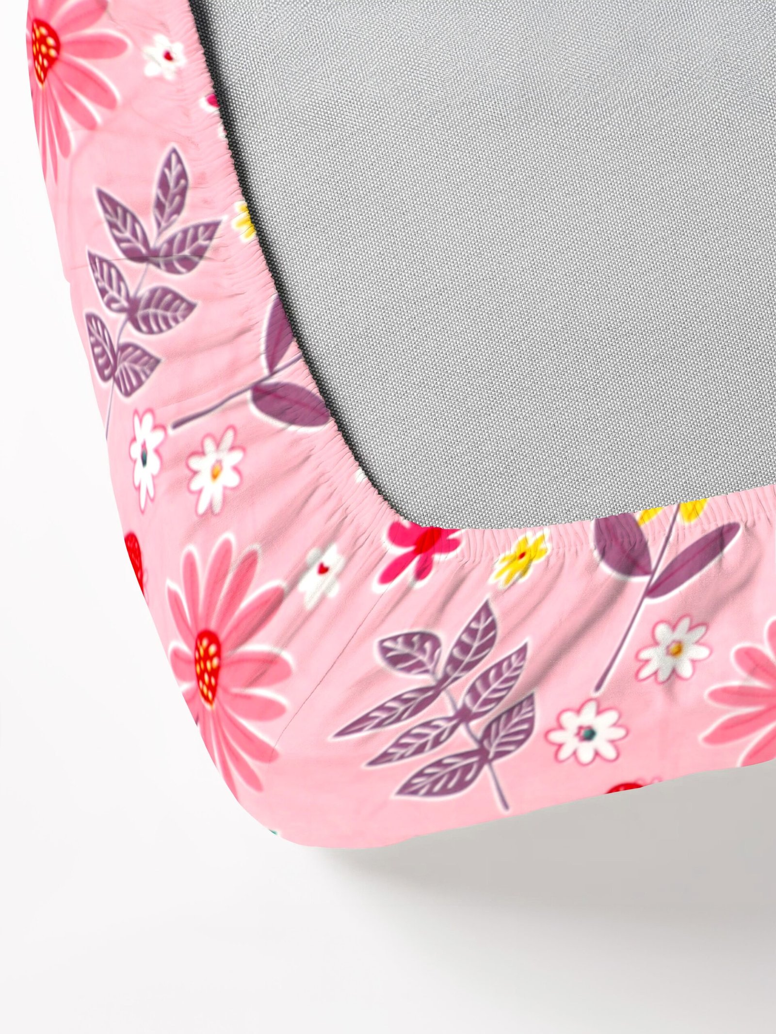 Elastic Fitted King Size Double Bed Sheets ith 2 Pillow Covers (Peach)