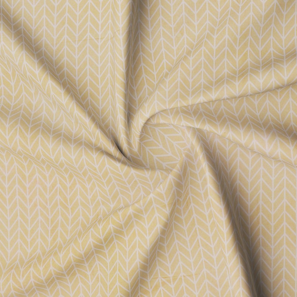 Single Glace Cotton Elastic Fitted Bedsheet With 1 Pillow Cover (Beige)