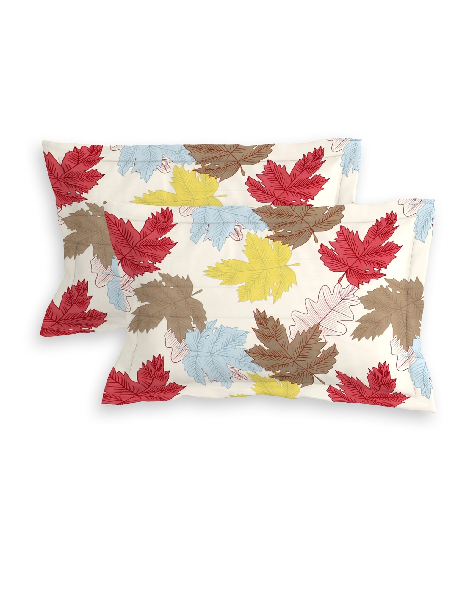 Glace Cotton Flat Double Bedsheet With 2 Pillow Covers (Cream)