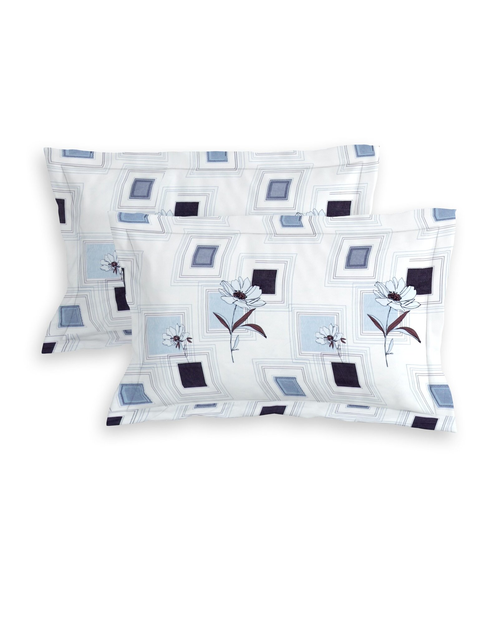 Glace Cotton Double Flat Bedsheet With 2 Pillow Covers (White)