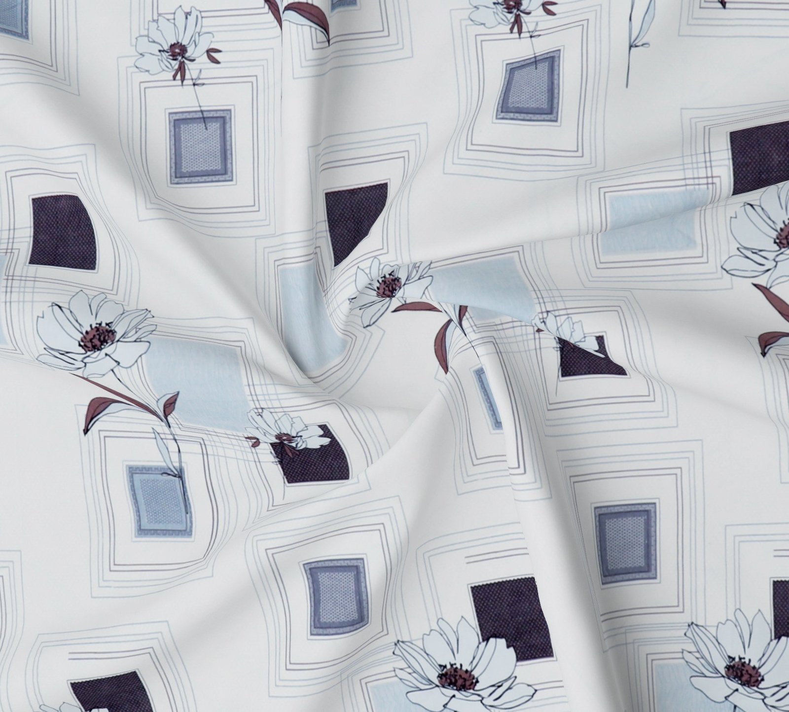 Glace Cotton Double Flat Bedsheet With 2 Pillow Covers (White)