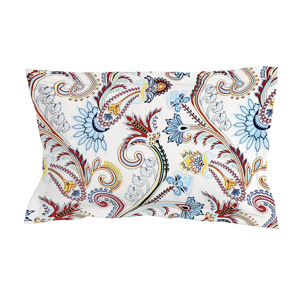 Single Glace Cotton Elastic Fitted Bedsheets With 1 Pillow Cover (White)