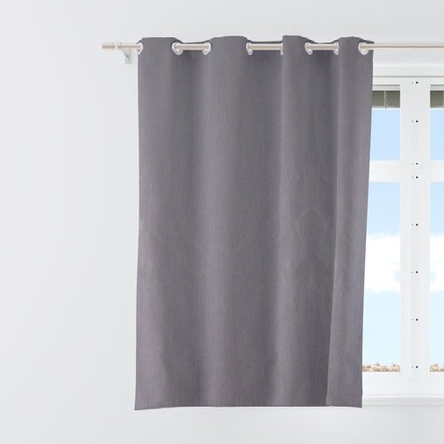 5 Feet Window Curtains Polyester Room Darkening Set Of 2 (Grey)2d