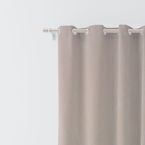 5 Feet Window Curtains Polyester Room Darkening Set Of 2 (Off-White)