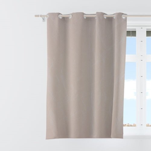 5 Feet Window Curtains Polyester Room Darkening Set Of 2 (Off-White)
