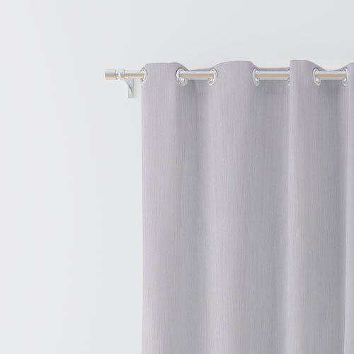 5 Feet Window Curtains Polyester Room Darkening Set Of 2 (White)