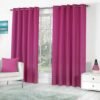 9 feet Long Door Curtains Polyester Room Darkening Set Of 2 (Pink)25