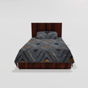 Glace Cotton Single Flat Bed Sheet With 1 Pillow Cover (Sky Blue)104