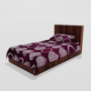 Winter Soft Warm Single Flat Bedsheet With 1 Pillow Cover (Wine)