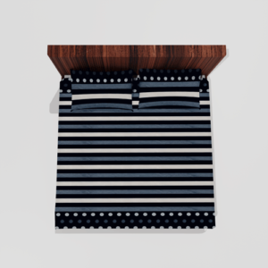 Winter Warm King-Size Flat Double Bedsheet With 2 Pillow Covers (Blue)102e