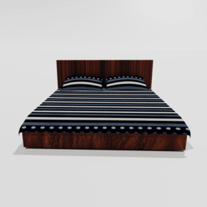 Winter Warm King-Size Flat Double Bedsheet With 2 Pillow Covers (Blue)102e