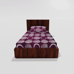 Winter Warm Soft Fitted Single Bedsheet With 1 Pillow Cover (Wine)