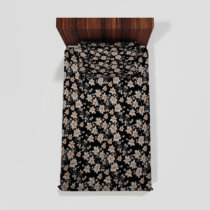 Winter Warm Soft Single Flat Bedsheet With 1 Pillow Cover (Coffee)