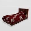 Winter Soft Warm Single Flat Bedsheet With 1 Pillow Cover (Maroon) 110