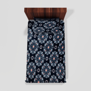 Winter Soft Warm Single Flat Bedsheet With 1 Pillow Cover (Teal Blue)