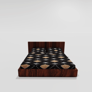 Winter Warm King Size Fitted Double Bedsheet With 2 Pillow Covers (Coffee) 101a