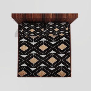 Winter Warm King Size Fitted Double Bedsheet With 2 Pillow Covers (Coffee) 101a