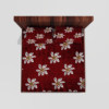 Winter Warm King Size Fitted Double Bedsheet With 2 Pillow Covers (Maroon)107b