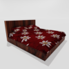 Winter Warm King Size Flat Double Bedsheet With 2 Pillow Covers (Maroon) 106