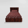 Winter Warm Soft Fitted Single Bedsheet With 1 Pillow Cover (Brown)