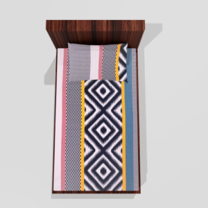 Glace Cotton Single Elastic Fitted Bedsheets With 1 Pillow Cover (Grey)71