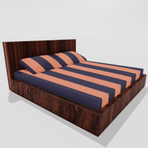 King Size Glace Cotton Elastic Fitted Double Bedsheet With 2 Pillow Covers (Orange) 5