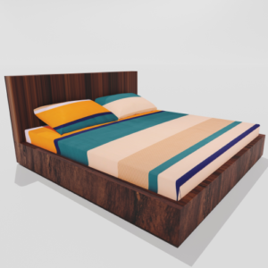 King Size Glace Cotton Elastic Fitted Double Bedsheet With 2 Pillow Covers – Multicolor