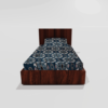 Winter Warm Soft Fitted Single Bedsheet With 1 Pillow Cover (Teal Green)