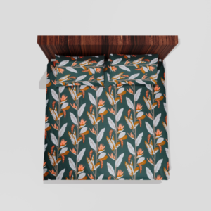 Glace Cotton Double Flat Bedsheet With 2 Pillow Covers (Green) 49