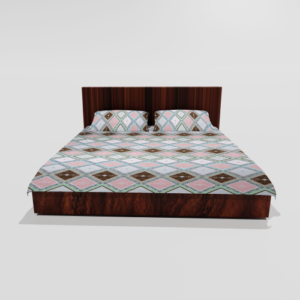 Glace Cotton Flat Double Bedsheet With 2 Pillow Covers (Green) 45