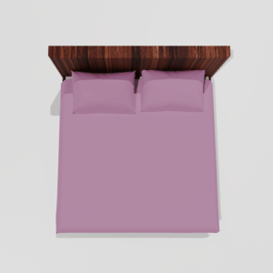 Glace Cotton Flat Double Bedsheet With 2 Pillow Covers (Pink)