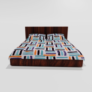 Glace Cotton Flat Double Bedsheet With 2 Pillow Covers (White) 11