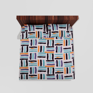 Glace Cotton Flat Double Bedsheet With 2 Pillow Covers (White) 11