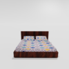King Size Glace Cotton Elastic Fitted Double Bed Sheets With 2 Pillow Covers (Multi-Color)