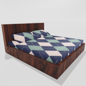 King Size Glace Cotton Elastic Fitted Double Bedsheet With 2 Pillow Covers – Green Check