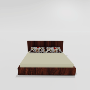 Glace Cotton Elastic Fitted Double Bedsheet With 2 Pillow Covers (Light Beige)