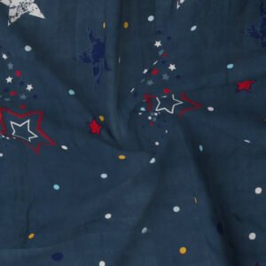 Elastic Fitted King Size Double Bedsheet With 2 Pillow Covers (Blue)