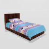 Glace Cotton‎ Single Flat Bed Sheet With 1 Pillow Cover (Sky) 10