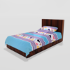 Glace Cotton‎ Single Flat Bed Sheet With 1 Pillow Cover (Sky) 10