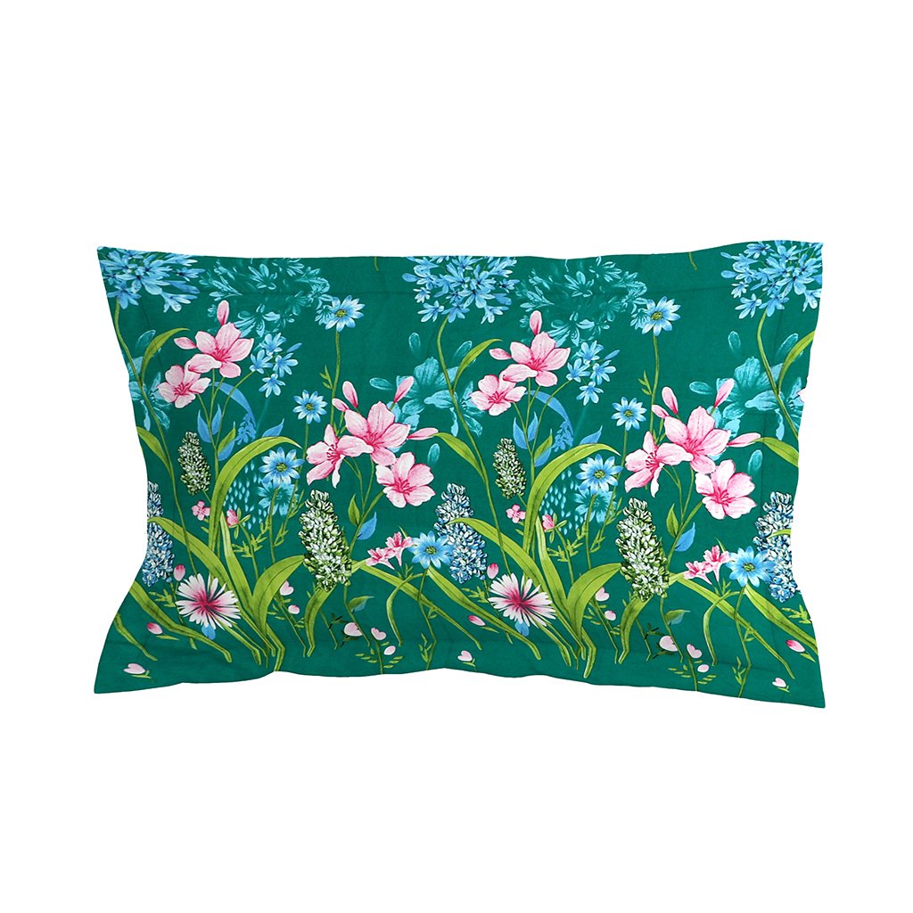 RD TREND Presents Single Glace Cotton Elastic Fitted Bedsheets With 1 Pillow Cover (Green)