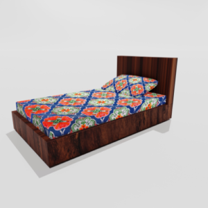 Glace Cotton Single Elastic Fitted Bedsheets With 1 Pillow Cover (Green)22.1