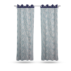 9 feet Long Door Curtains Polyester Room Darkening Set Of 2 (Aqua) 29