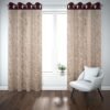 9 feet Long Door Curtains Polyester Room Darkening Set Of 2 (Beige)