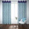 9 feet Long Door Curtains Polyester Room Darkening Set Of 2 (Blue)10