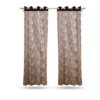 9 feet Long Door Curtains Polyester Room Darkening Set Of 2 (Brown) 46