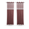 9 feet Long Door Curtains Polyester Room Darkening Set Of 2 (Coffee) 38