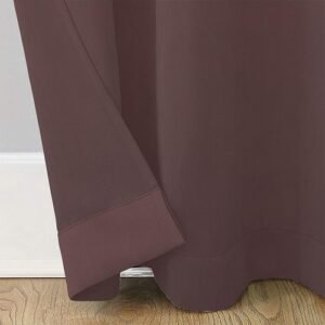 9 feet Long Door Curtains Polyester Room Darkening Set Of 2 (Coffee)2