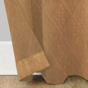 9 feet Long Door Curtains Polyester Room Darkening Set Of 2 (Gold)6
