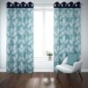 9 feet Long Door Curtains Polyester Room Darkening Set Of 2 (Green)